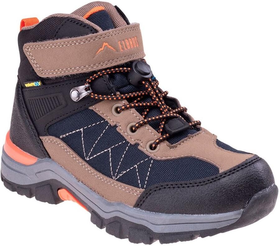 Elbrus Alven Mid Wp Junior Wandelschoenen Bruin Blauw Kinderen