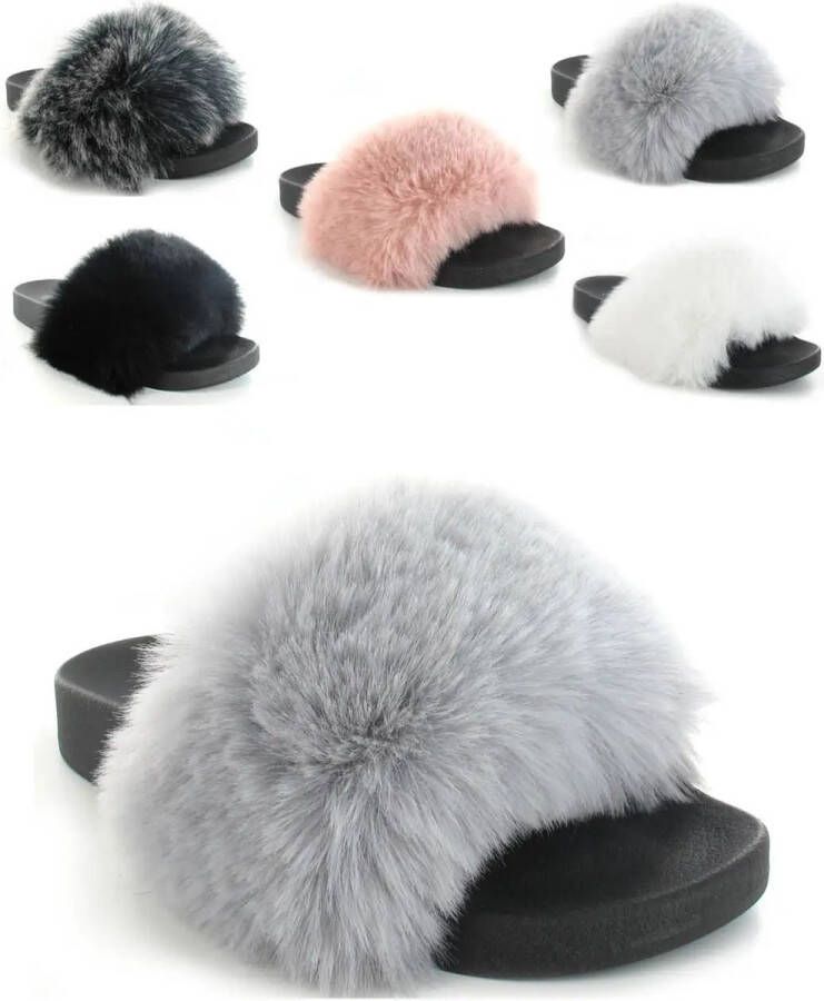 Ella Daisy Pom vilten scuff slipper voor dames