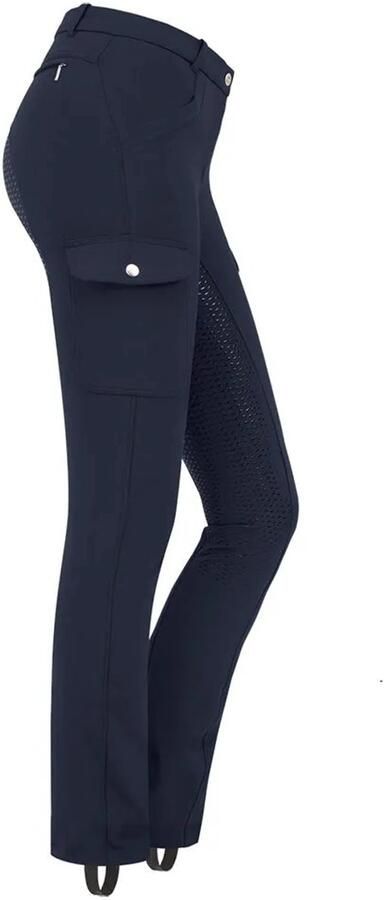 E.l.t. Micro Jodhpur Cargo Silicone Rijbroek Voor Dames Zwart Vrouw