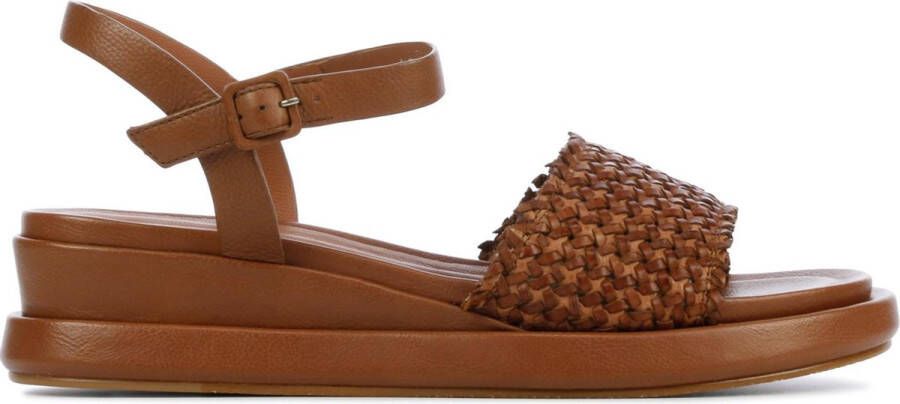 Elvio Zanon Vrouwen Leren Sandalen Damesschoenen 3401 Cognac