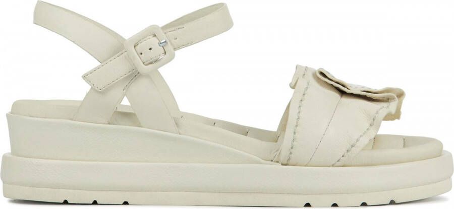 Elvio Zanon Sandalen Dames Damesschoenen Leer Blokhak hoogte 4 cm EQ0809X Gebroken wit