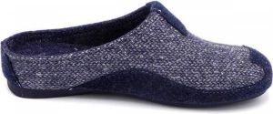 Emanuela FDames Pantoffel Muil 1521 Blauw Woolbone