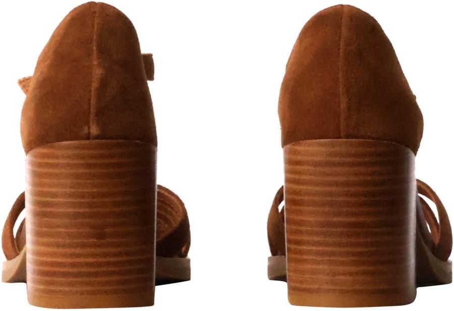 Emilie Karston Brigitte leren sandalen met hak