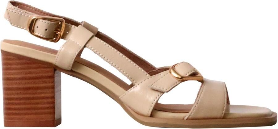Emilie Karston Hawa leren sandalen met hak