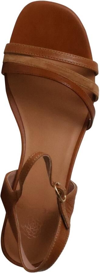 Emilie Karston Luan-leren sandalen met hak