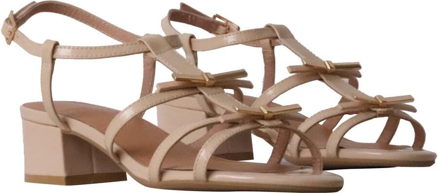 Emilie Karston Nelia leren sandalen met hak