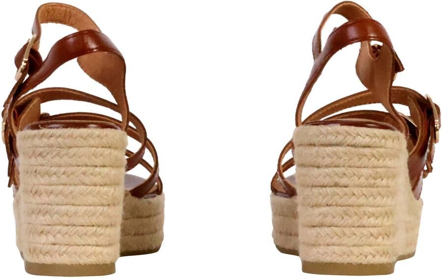Emilie Karston Talia leren sandalen met sleehak