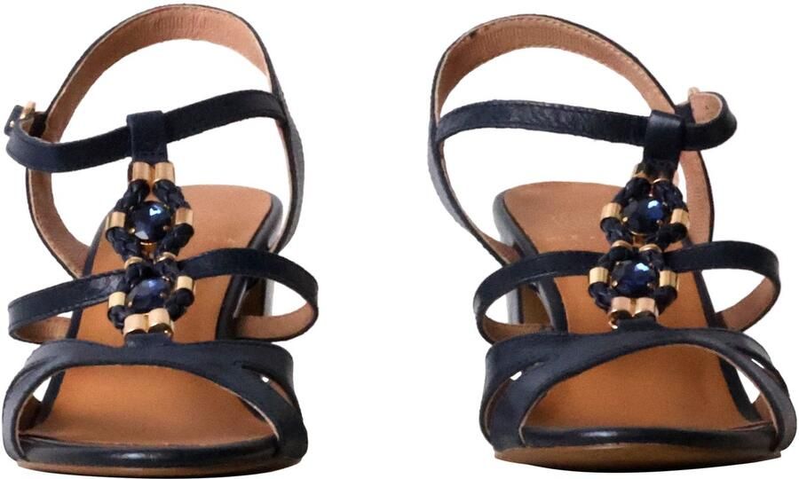 Emilie Karston Victoire leren sandalen met hak
