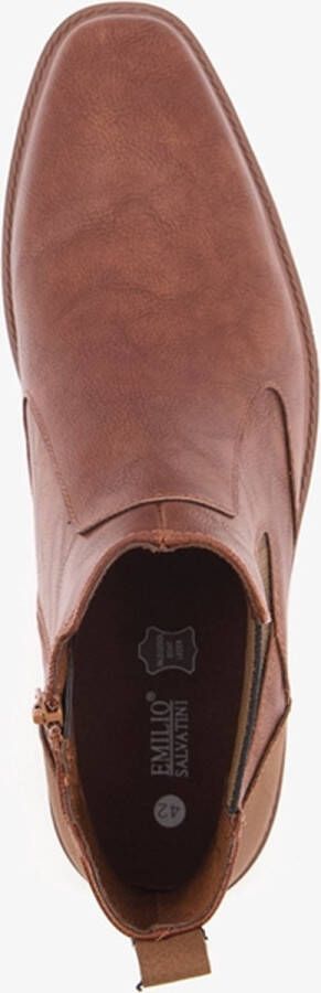 Emilio Salvatini heren Chelsea boots cognac bruin - Foto 2