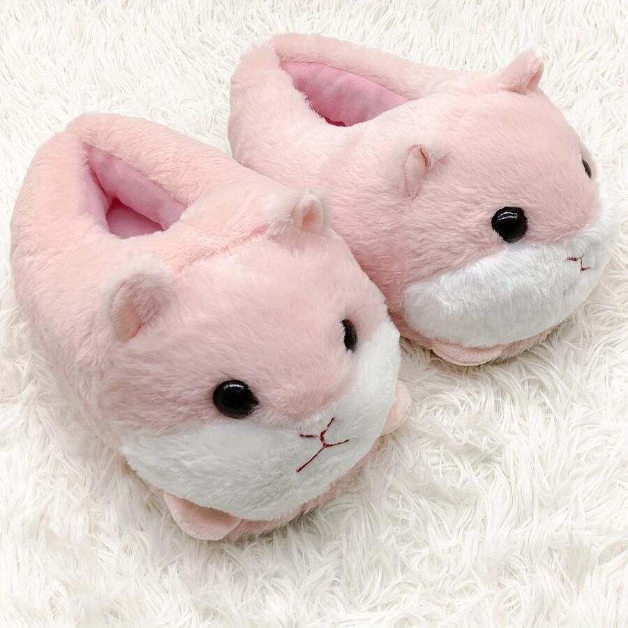 Emojishop Grappige pantoffels Hamster Sloffen Roze One size Fits All t m 38 voor Kinderen en Pantoffel dierensloffen Pluche dierenpantoffels Zachte Binnenschoenen Sloffen en Pantoffels 33 34 35 36 37 38…