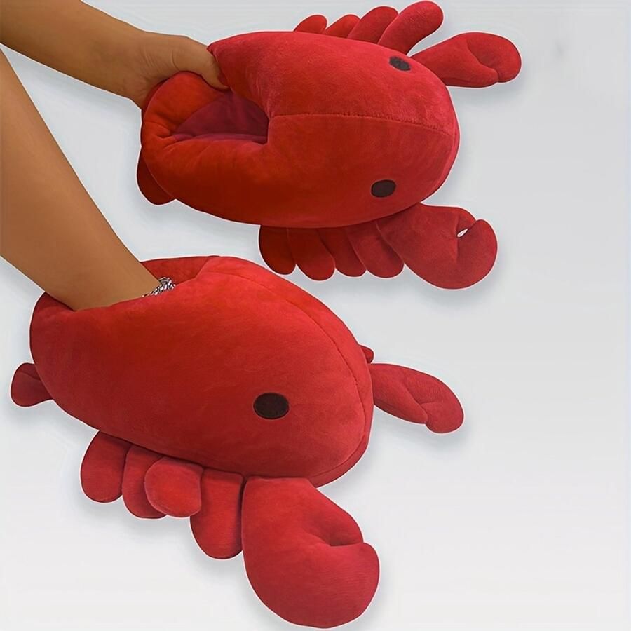 EmojiShop.nl Grappige pantoffels Kreeft Sloffen One size fits all t m 40 voor Kinderen en Kreeften Pantoffel Zachte binnenschoenen Meme Sloffen en