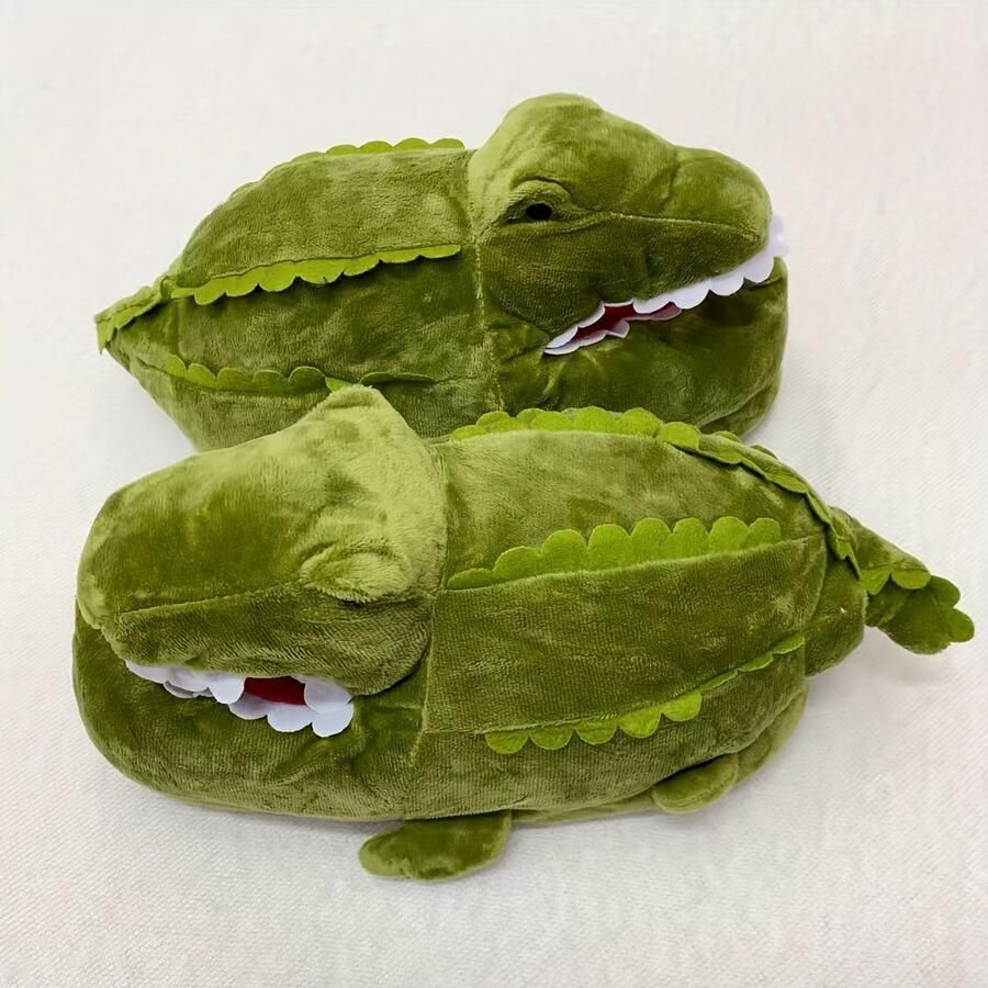 Emojishop Grappige pantoffels Krokodil sloffen One size fits all t m 44 voor Kinderen en Krokodillen Pantoffel Alligator Sloffen Zachte binnenschoenen Meme Sloffen en