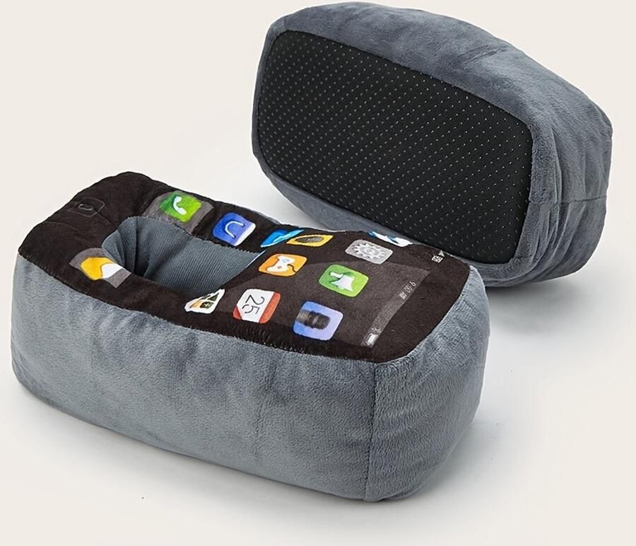 Emojishop Grappige pantoffels Telefoon sloffen One size fits all t m 40 voor Kinderen en Telefoon Pantoffel Zachte binnenschoenen Meme Sloffen en