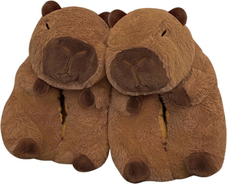 Emojishop Grappige pantoffels capibara sloffen One size fits all t m 38 voor Kinderen en Capibara Pantoffel Zachte binnenschoenen Meme Sloffen en Pantoffels 35 36 37 en