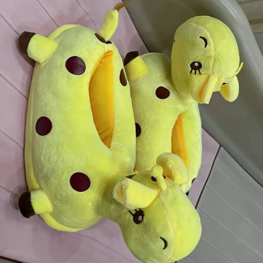 Emojishop Grappige pantoffels Giraffe sloffen t m 34 voor Kinderen en Pantoffel dierensloffen Pluche dierenpantoffels zachte binnenschoenen Sloffen en Pantoffels