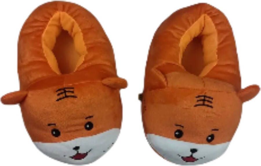 Emojishop Grappige pantoffels Oranje Honden sloffen One size fits all t m 40 voor Kinderen en Pantoffel dierensloffen Pluche dierenpantoffels zachte binnenschoenen Sloffen en Pantoffels