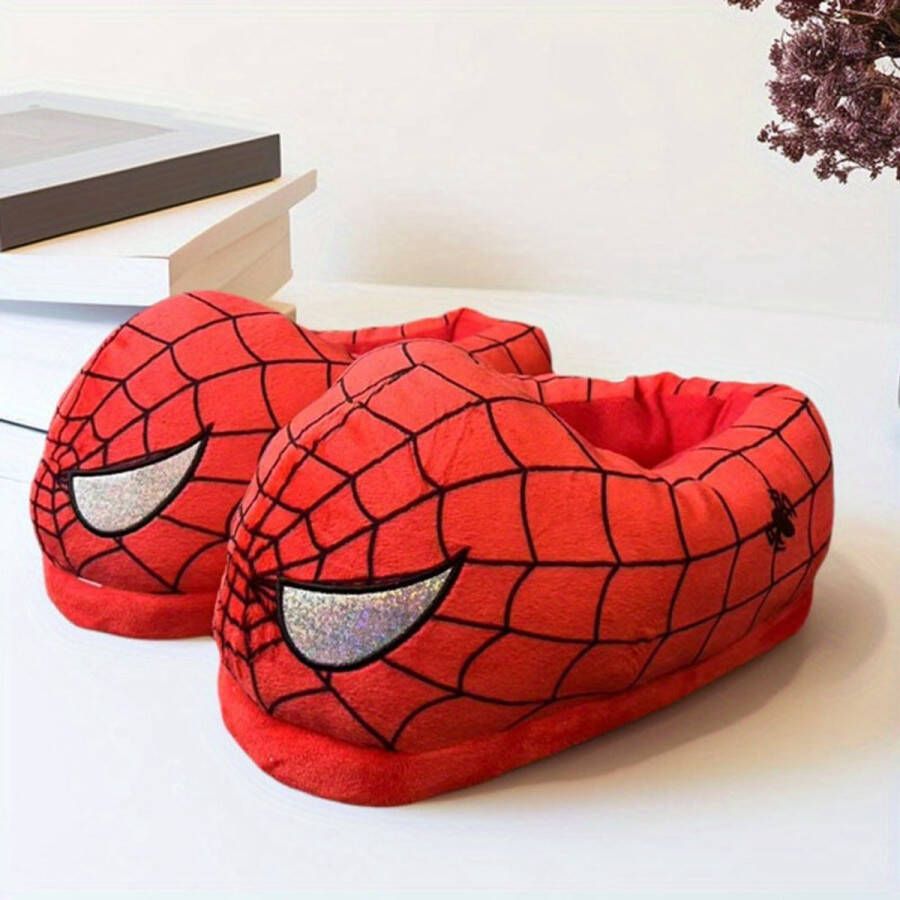 Emojishop Grappige pantoffels Spider sloffen One size fits all t m 40 voor Kinderen en Marvel Pantoffel Pluche Helden Pantoffels Zachte Binnenschoenen Sloffen en Pantoffels
