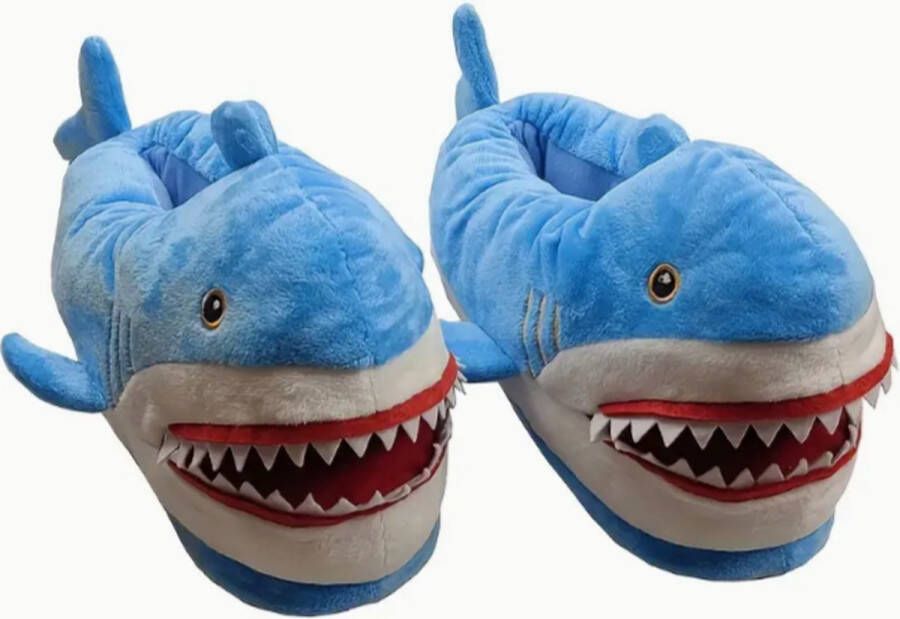 Emojishop Grappige pantoffels voor Heren Haai sloffen One size fits all Heren sloffen maat Pantoffel dierensloffen Pluche dierenpantoffels zachte binnenschoenen Haai Fortnite Schoenen Pantoffels