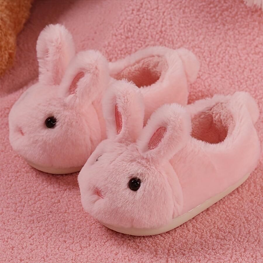 Emojishop Grappige pantoffels Roze Konijnen sloffen One size fits all t m 44 voor Kinderen en Pantoffel dierensloffen Pluche dierenpantoffels zachte binnenschoenen Sloffen en