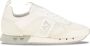 Emporio Ar i EA7 Witte Zilveren Mesh Sneaker Unisex Hardloopschoenen White - Thumbnail 1