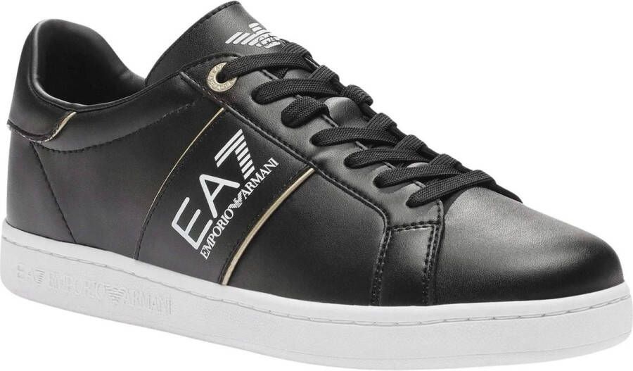 Emporio Ar i Print Leren Sneakers Met Rubberen Zool Voor