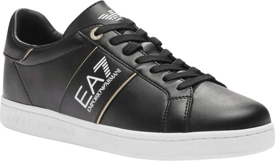 Emporio Ar i Print Leren Sneakers Met Rubberen Zool Voor
