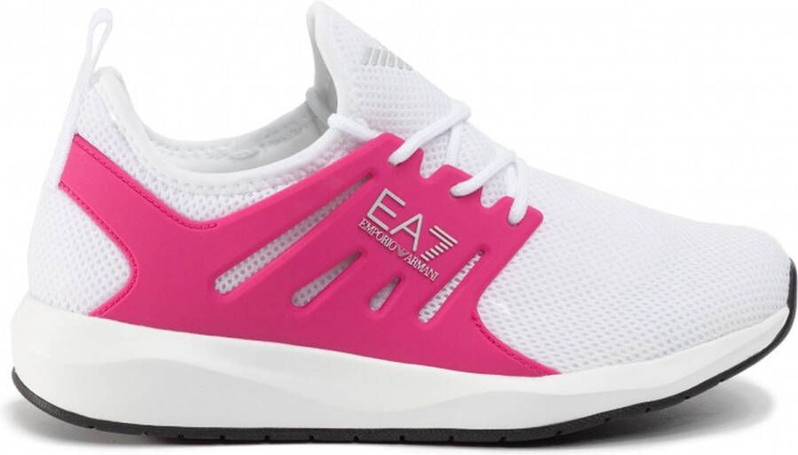 Emporio Armani EA7 Dames Sneakers Sportschoenen X8X052 XC M507 Wit Roze 1 3 )