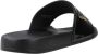 Ea7 Emporio Armani Teenslippers Visibility Logo Slides Shiny Black Gold - Thumbnail 1