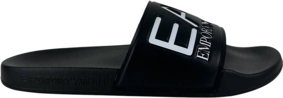 Ea7 Emporio Ar i Teenslippers Visibility Logo Slides Black White