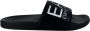 Ea7 Emporio Ar i Teenslippers Visibility Logo Slides Black White - Thumbnail 5