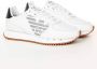 EA7 Emporio Armani Sneakers van leermix met labelprint model 'Basic Runner Eagle' - Thumbnail 1