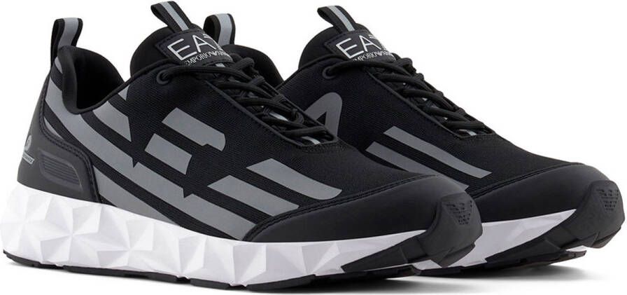 Emporio Ar i EA7 Zwarte Print Veterschoenen Black