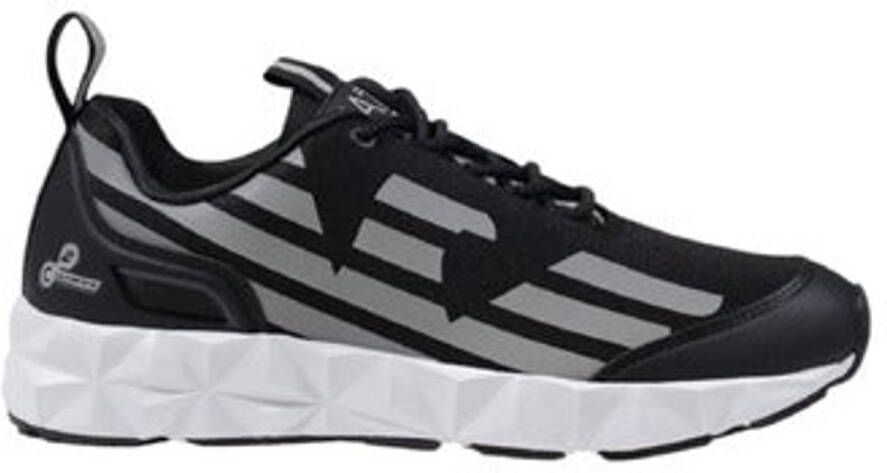 Emporio Armani EA7 Unisex Sneaker Hardlopen Training Mesh Rubber Zwart Zilver Black Heren