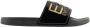 Ea7 Emporio Armani Teenslippers Visibility Logo Slides Shiny Black Gold - Thumbnail 5