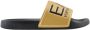 Ea7 Emporio Armani Teenslippers Visibility Logo Slides Shiny Gold Black - Thumbnail 1