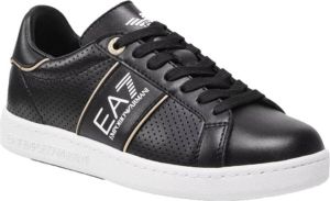 EA7 Emporio Armani Sneakers met contraststrepen in metallic model 'ACTION LEATH'