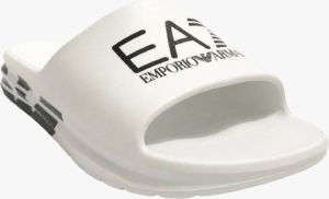 Emporio Armani EA7 Slippers Wit Zwart