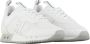 Emporio Ar i EA7 Witte Zilveren Mesh Sneaker Unisex Hardloopschoenen White - Thumbnail 1