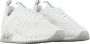 Emporio Armani EA7 Witte Zilveren Mesh Sneaker Unisex Hardloopschoenen White Heren - Thumbnail 1