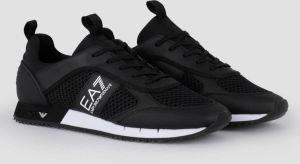 EA7 Emporio Armani Sneakers met logo-applicatie model 'Black&White Laces'