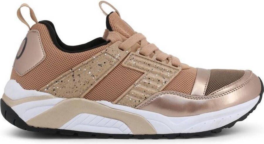 Emporio Ar i EA7 Stijlvolle synthetische sneakers met rubberen zool Brown