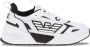 Emporio Armani EA7 Witte casual sneakers voor heren met felle kleuren en iconisch logo Wit Heren - Thumbnail 1