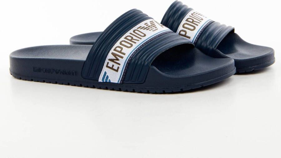 Emporio Armani Stijlvolle strand sliders voor heren Multicolor Heren