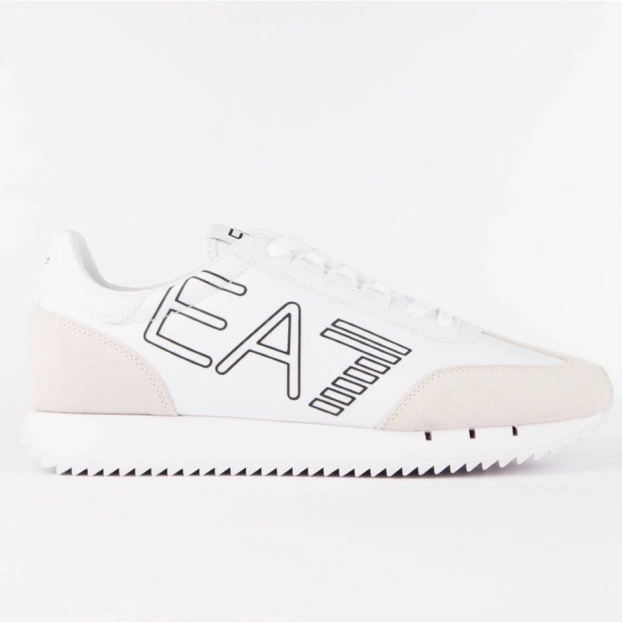 EA7 Emporio Armani Sneakers met labelprint model 'BLACK&WHITE VINTAGE'