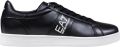 Ea7 emporio ar i Leather Lace-Up Sneakers with Rubber Sole Black - Zwart
