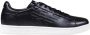 Emporio Armani Leather Lace-Up Sneakers with Rubber Sole Black - Thumbnail 1