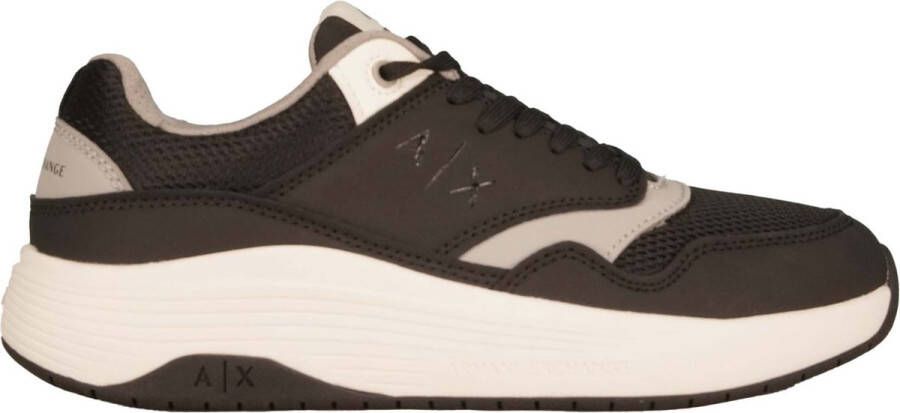 Armani Exchange Zwarte Sneakers met Rubberen Zool Black Heren