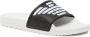 Emporio Armani Logo Print PVC Mules Zwart Wit Black Unisex - Thumbnail 2