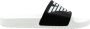 Emporio Armani Logo Print PVC Mules Zwart Wit Black Unisex - Thumbnail 1
