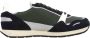 Emporio Armani Military Green Black Mesh Sneaker Groen Heren - Thumbnail 1